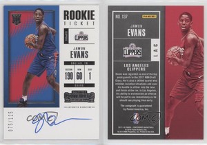 2017-18 Panini Contenders Rookie Ticket /125 Jawun Evans #137.1 Rookie Auto RC