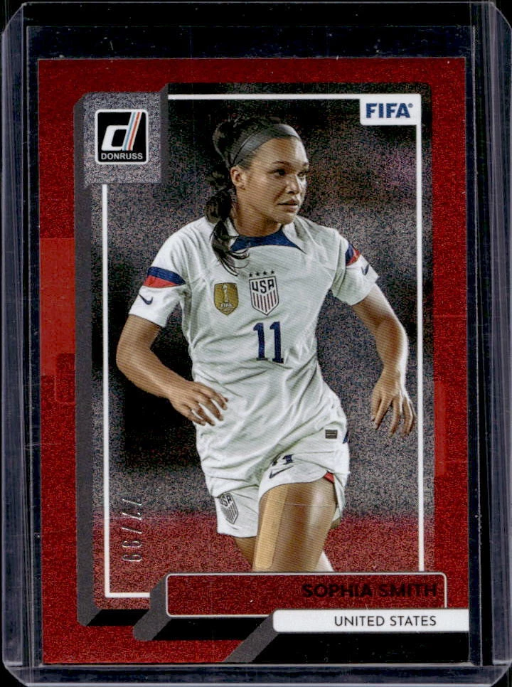 2022-23 Donruss Fifa Sophia Smith Red #77/99 United States