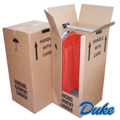 PROFESSIONAL TALL STRONG HIGH QUALITY Wardrobe Boxes ANY QTY With HANGING RAILS - Image 1 of 3