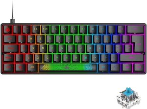 MAGIC REFINER MK21 60% Wired Mechanical Gaming Keyboard with RGB Backlit - Picture 1 of 16