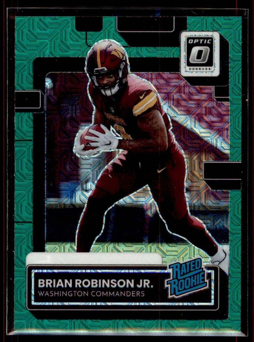 2022 Donruss Optic Rated Rookies Preview Green Mojo Brian Robinson Jr. Rookie
