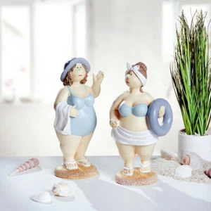 Figur "Stranddamen", 2er Set Baddeko baden Dekofigur Maritim - Bild 1 von 1