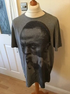 MEN'S PUMA USAIN BOLT GREY T-SHIRT Size 2XL - Picture 1 of 4