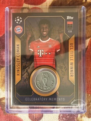 Topps Match Attax 22/23 Kingsley Coman Celebratory Memento Relic Card Rare MR-KC - Image 1 of 2