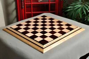 Signature Contemporary II Chess Board 2.5" Curly Maple / African Palisander - Picture 1 of 6