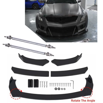 For Cadillac CTS ATS ATSL Front Bumper Lip Splitter Spoiler Body Kit+ Strut Rods - Imagem 1 de 4