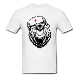 Russian Bear Hat Power camiseta blanca Русский медведь  - Imagen 1 de 1
