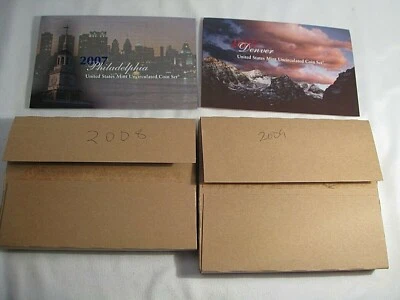 3 Year Run US Mint Sets: 2007 No Box, 2008 w/ Box, 2009 w/ Box.  #38 - Image 1 of 4