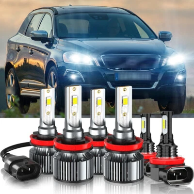 6x H11+H11+H11 LED Headlight Fog Light Conversion Bulbs For Volvo XC60 2010-2013 - Image 1 of 4