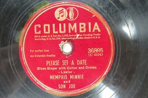 Memphis Minnie & Son Joe - COLUMBIA 36895 - Please Set A Date & True Love - Picture 1 of 2