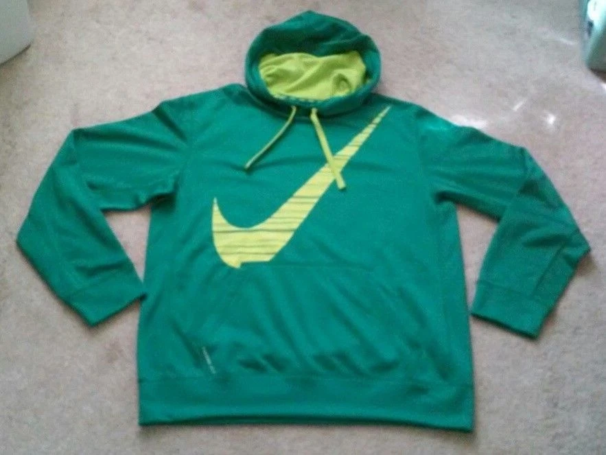 NUEVO CON ETIQUETAS Nike Para hombres Verde KO Ajuste Térmico Desenfoque Swoosh Entrenamiento Sudadera con Capucha Talla L 620173  Foto 1 de 1
