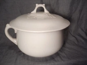 Vintage Homer Laughlin Kammertopf mit Deckel 35 N weiß Ironstone - Bild 1 von 4