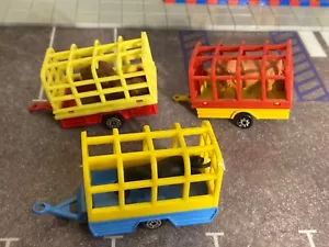 3 Diecast Majorette Maisto Welly Big Cat Jungle Cage Safari Zoo Trailer 1/64 - Picture 1 of 11