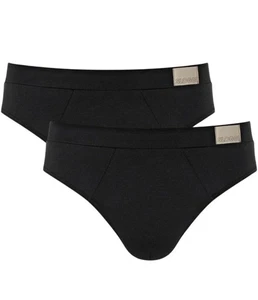 Sloggi Slip Uomo GO Naturale C2P Confezione da 2 Cotone Biologico Nero 2XL W40 - Foto 1 di 7