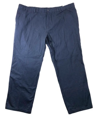 Pantalones chinos Harbor Bay para hombre 54x32 azul marino frente plano calce suelto (52x30,5) nuevos con etiquetas Foto 1 de 4