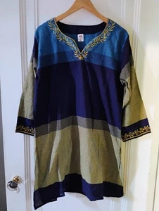 Sunrise Missy Gr. XL Top Bohemian Tunika bestickt leicht 100% Baumwolle - Bild 1 von 5