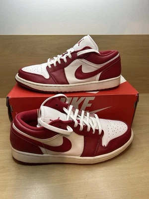 Hombre Talla 10.5 - Nike Air Jordan 1 Low Gym Rojo Blanco (553558-611) Usado Foto 1 de 4