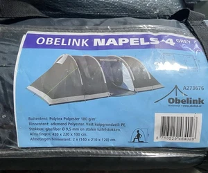 Tunnelzelt Obelink Napels 4 Grey - Bild 1 von 7