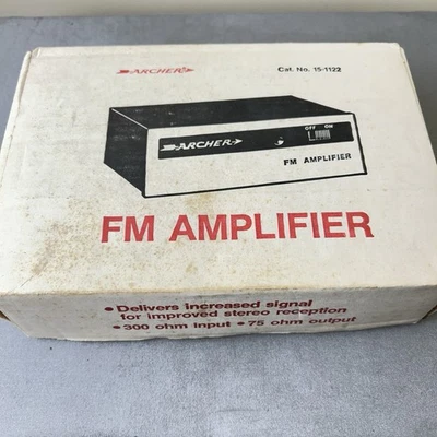 Archer 15-1122 FM Amplifier Use with Indoor or Outdoor Antenna Radio Shack - Image 1 of 3