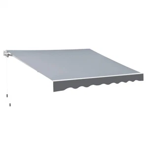 Toldo manual para patio jardín de 2,5 m x 2 m toldo parasol refugio retráctil - Imagen 1 de 12