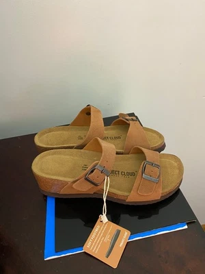 NUEVAS SANDALIAS CUÑA MUJER TALLA 7 PROJECT CLOUD BEAU-CUERO-CORCHO CONFORT-ANTI-SL Foto 1 de 4