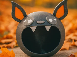 Bat Candy Bowl & Electric Tea Light Holder | 3D Printed Spooky Halloween Decor - Picture 1 of 5
