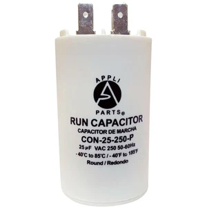 Condensador de funcionamiento de piezas de aplicación para motores eléctricos 25 Mfd uF (microfaradios) 250VAC Pla - Imagen 1 de 8