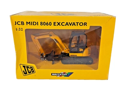 Britains JCB Midi 8060 Excavator Model 40513 1:32 Scale Diecast Box Packed. - Image 1 of 4