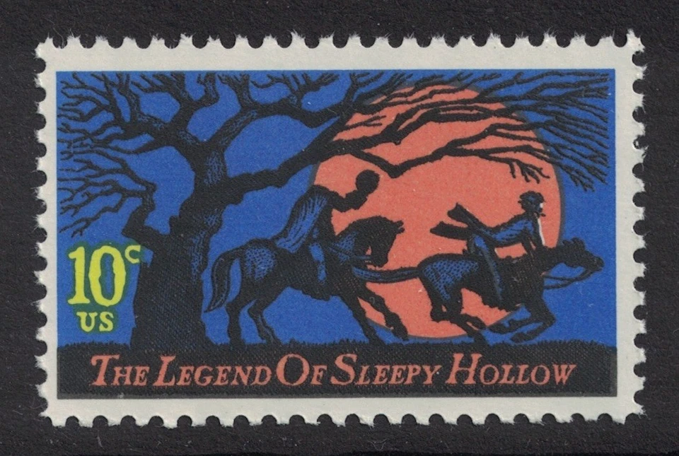 Scott 1548- Légende De Sleepy Hollow, Américain Folklore- MNH 10c 1974- Timbres - Photo 1/1
