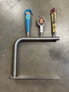 Edelstahl Bier Zapfhahn Griff Display Ständer für 3 Zapfhahngriffe 16 x18 - Bild 1 von 16