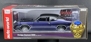 AutoWorld 1/18 American Muscle 30th 1971 Dodge Demon GSS Mr. Norms Diecast NEW - Picture 1 of 11
