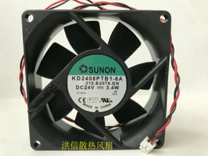 1pcs SUNON KD2408PTB1-6A DC24V 3.4W 8025 Inverter Cooling Fan 2pin - Picture 1 of 4