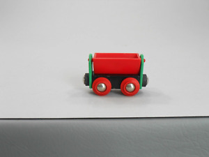 Red Cargo Car Wood Magnetic Train Car Brio