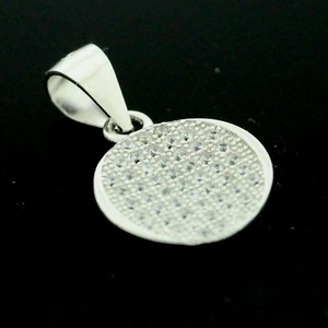 Juego de micro pavimento de circonio cúbico de plata esterlina colgante elegante + cadena - caja de regalo gratuita - Imagen 1 de 1