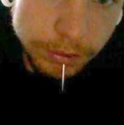 316L Surgical Steel 16g 10mm Long LABRET Stud with EXTRA LONG 30mm SPIKE. - Image 1 of 4