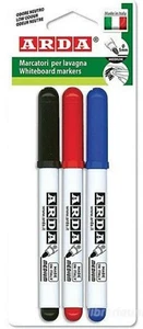 CONFEZIONE DI 3 PENNARELLI, MARCATORE PE LAVAGNA CANCELLABILE, ARDA, ERASER - Imagen 1 de 1