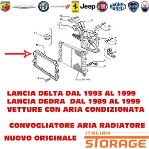 Lancia Delta Dedra Air Duct Radiator Engine New Original 7701558 - Picture 1 of 1