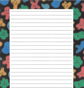 20 Sheets 5 Envelopes A5 Letter Writing Set: monsters blobs - Picture 1 of 1