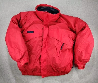 Chaqueta de esquí acolchada 3 en 1 roja Whirlibird XL grande Columbia DOWN de colección de los 90 para hombre Foto 1 de 4