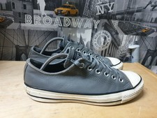 dark grey leather converse