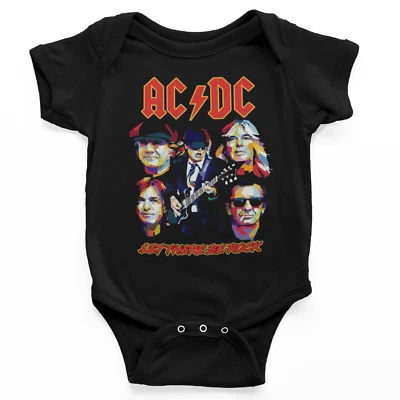 HATTREE Retro ACDC Let there be rock band concerto tutina neonato cotone biologico