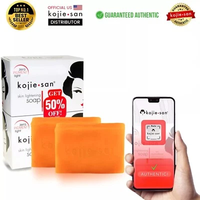 Original Kojie San Skin Lightening Soap Deep Pore Facial Cleansing 135g x 2 Bars - Image 1 of 4