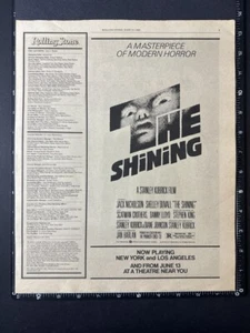THE SHINING STEPHEN KING ROLLING STONE 1981 14X11" USA Press Advert Poster L267 - Picture 1 of 1