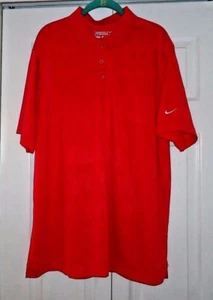 Nike Golf Tour Performance Dri-Fit Polo Shirt Red w/Swoosh Men's XL - Picture 1 of 4