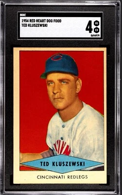 Comida para perros Ted Kluszewski 1954 Red Heart #NNO Cincinnati Reds SGC 4 en muy buena condición-¡Excelente! Foto 1 de 2