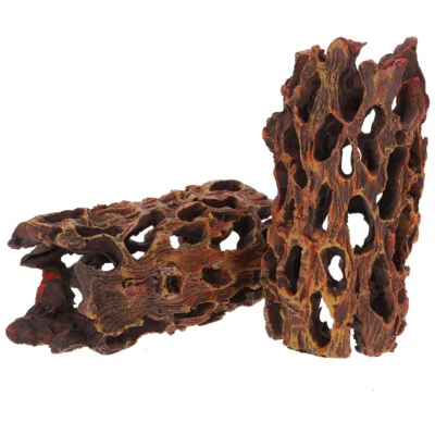 2pcs Home Fish Tank Landscaping Decor Tree Caves Fish Tank Accessories Wood - Image 1 of 4