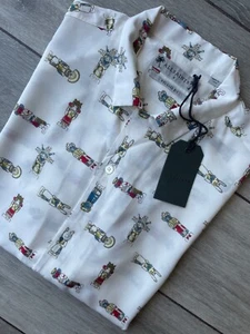 ALL SAINTS ECRU "KACHINA" PATTERNED VISCOSE S/S SHIRT TOP - S M L XXL - NEW TAGS - Picture 1 of 12
