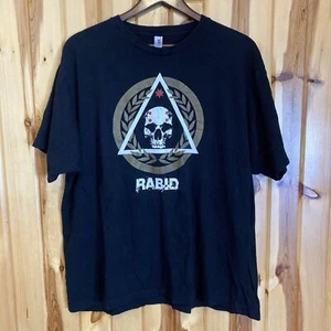 Rabid Skull Shirt Men's Size XL Anvil Tag Black Graphic Tee Grunge Metal - Picture 1 of 9