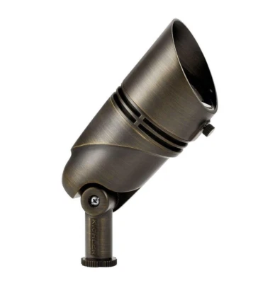 Kichler 16160CBR30 • Super Bright, LED Outdoor Accent Light, Uplight in BRASS - Image 1 of 4