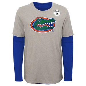 Outerstuff Florida Gators NCAA Kids (4-7) 3 in 1 Combo Tee, Royal/Grey - Picture 1 of 6
